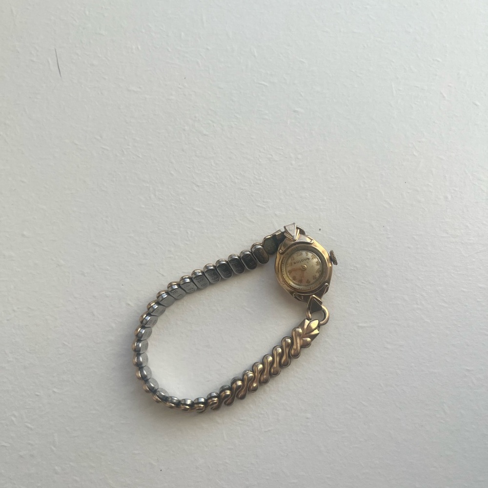Two-Tone Chain Bracelet Watch